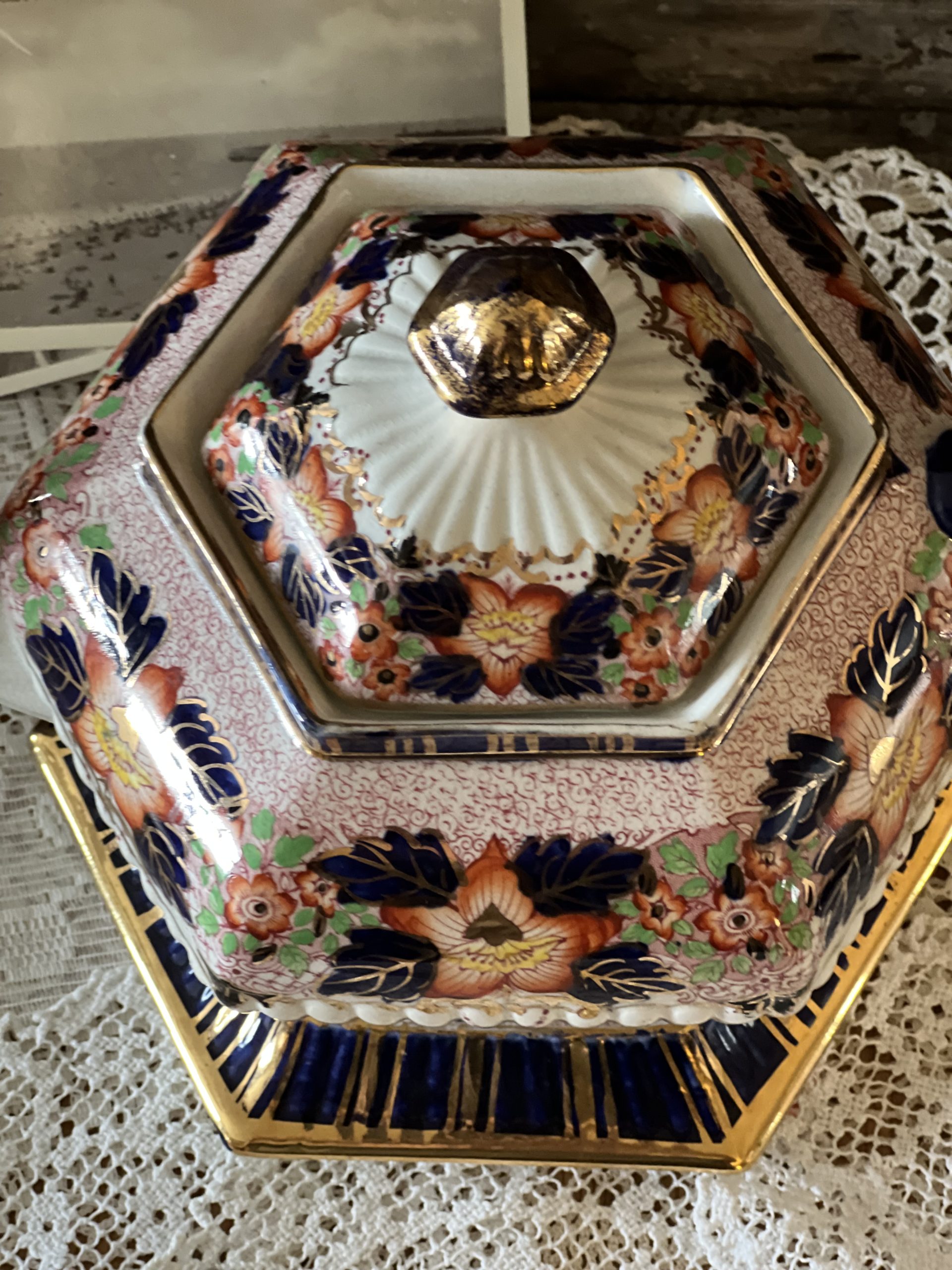 Vintage Teapot & Stand Grace Jenkins Home