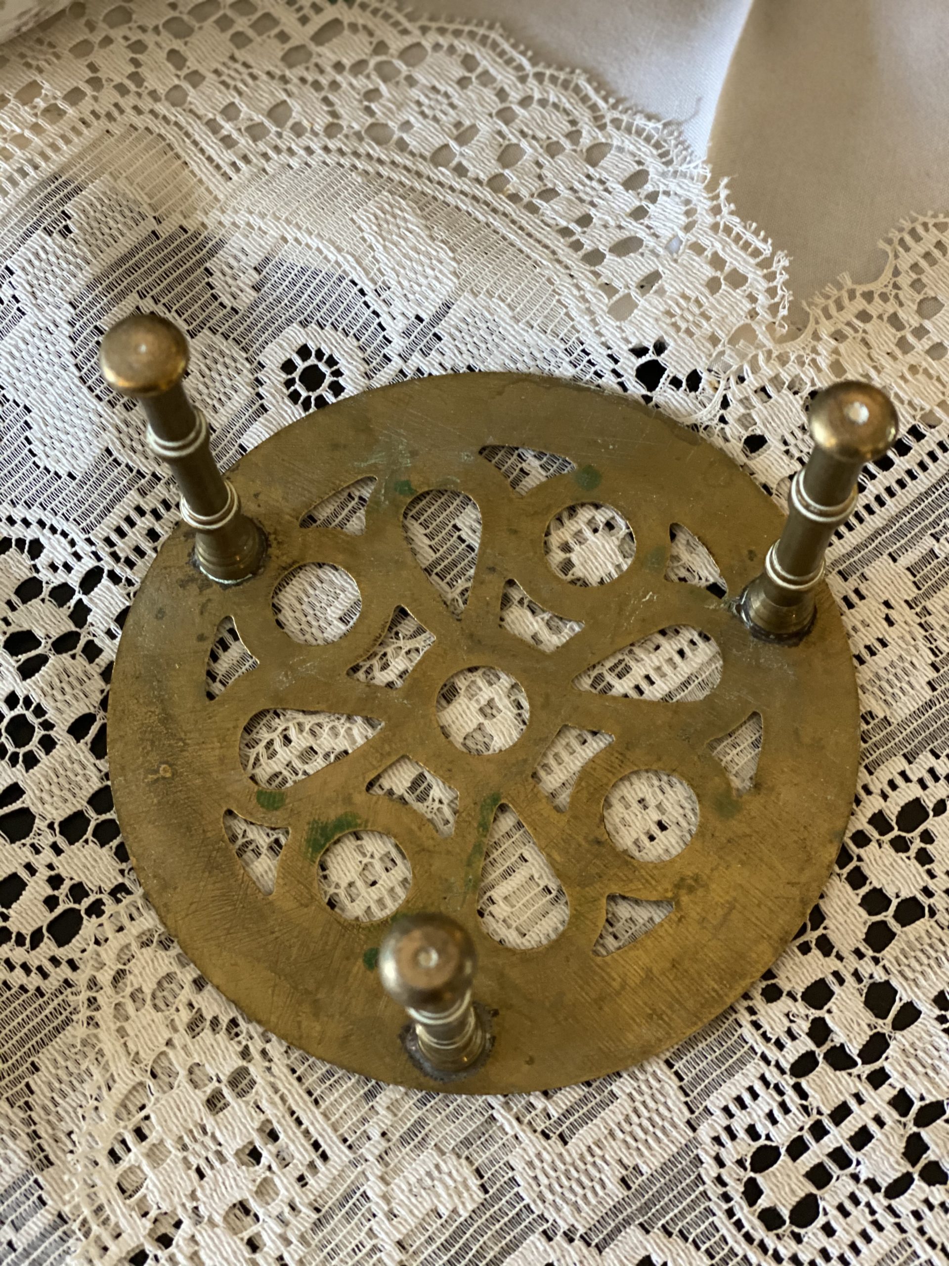 Vintage Brass Trivet Grace Jenkins Home