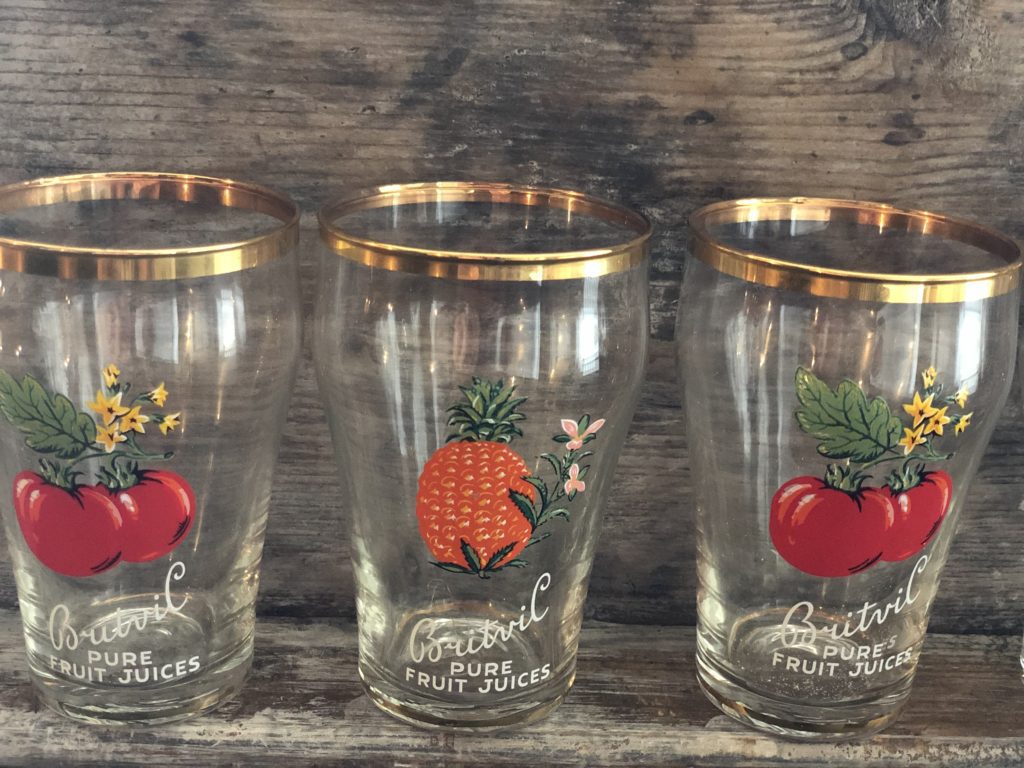 Vintage Fruit Juice Glasses. Grace Jenkins Home