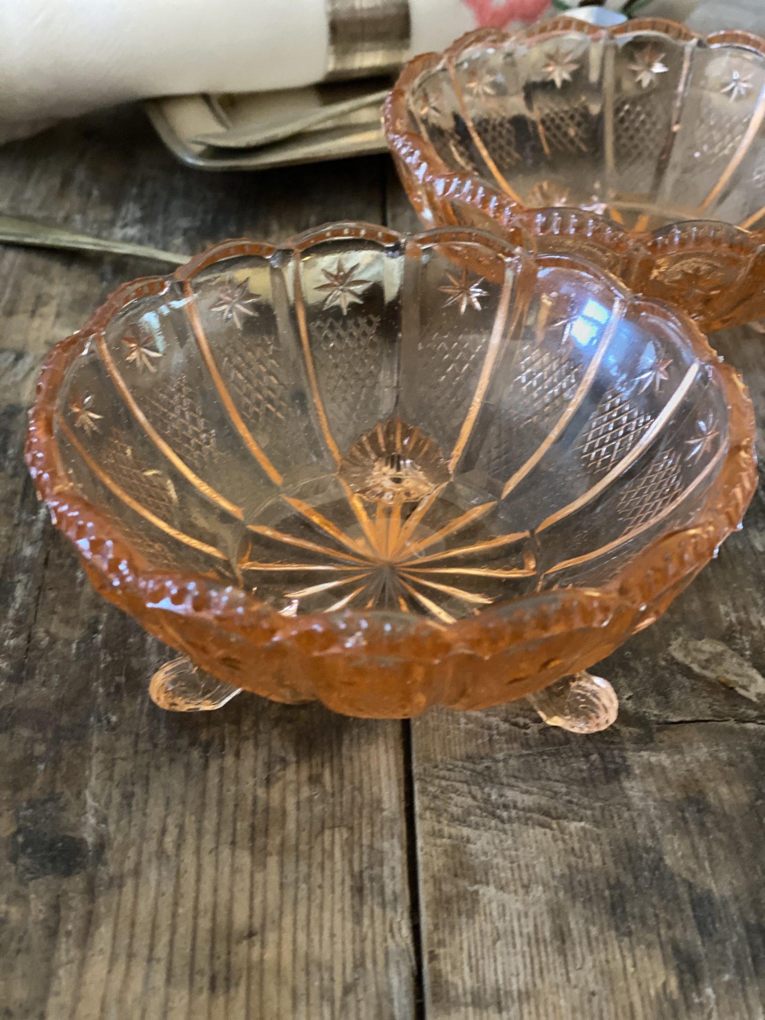 Vintage Pressed Glass Dessert Bowls Grace Jenkins Home