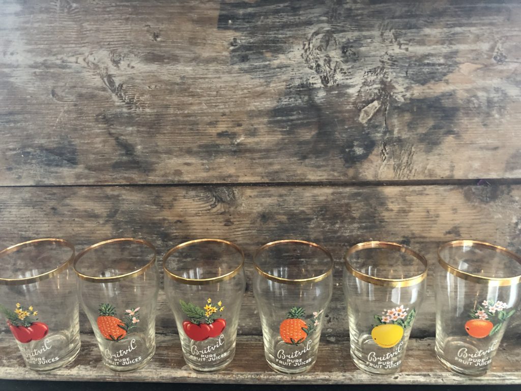 Vintage Fruit Juice Glasses. Grace Jenkins Home